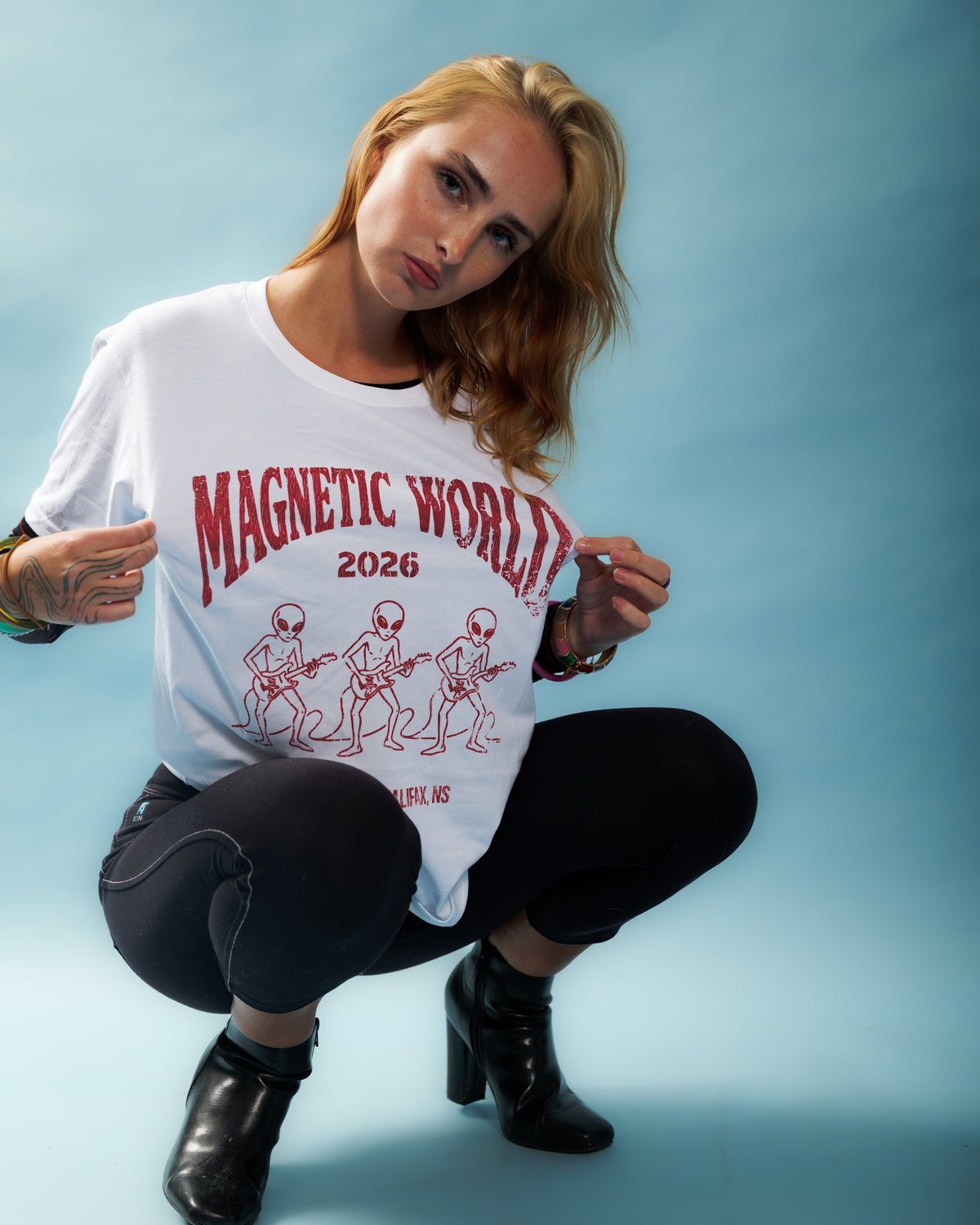 MWMF 2026 White/Red Tee — studio